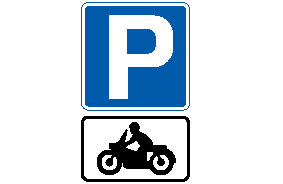 Parking for solo motorcycles